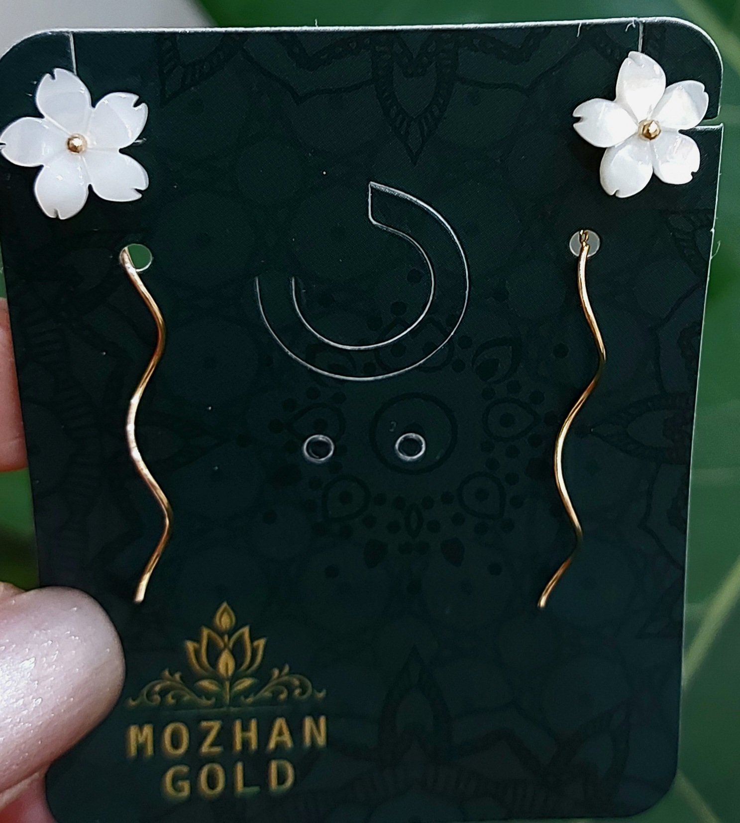 گوشواره طلا 18 عیار کرلی صدفی تمام اقساط